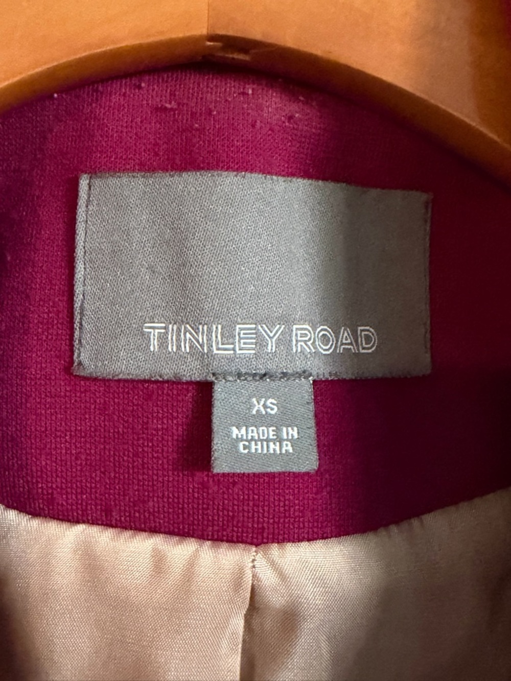 Tinley Road Raspberry Pink Single-Button Blazer - Picture 3 of 5